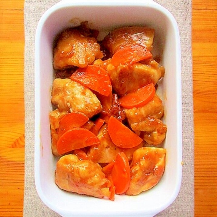 フライパンで簡単!鷄むね肉とにんじんの梅ポン炒め